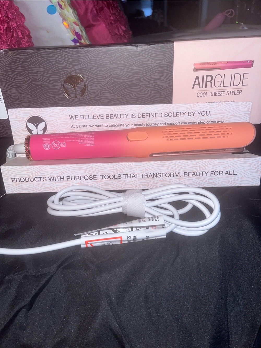Calista AirGlide Cool Breeze Styler — Pink to Orange Gradient
